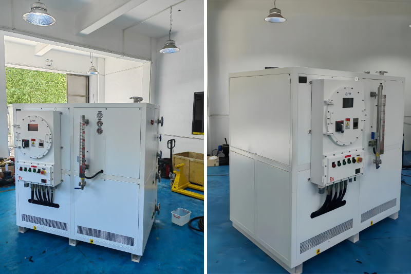 上海某化工公司采購(gòu)的50℃~300℃防爆加熱控溫裝置出廠發(fā)貨 圖1